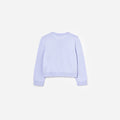 Lilac Sequin Flower Embroidered Knit Cardigan