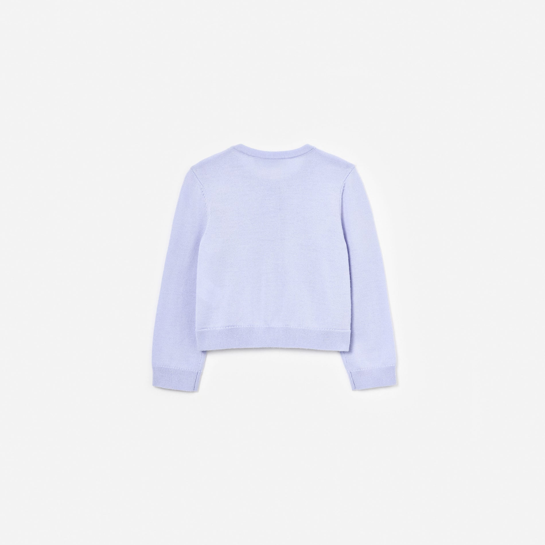 Lilac Sequin Flower Embroidered Knit Cardigan