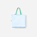 Blue Taffeta 3D Flower Bag