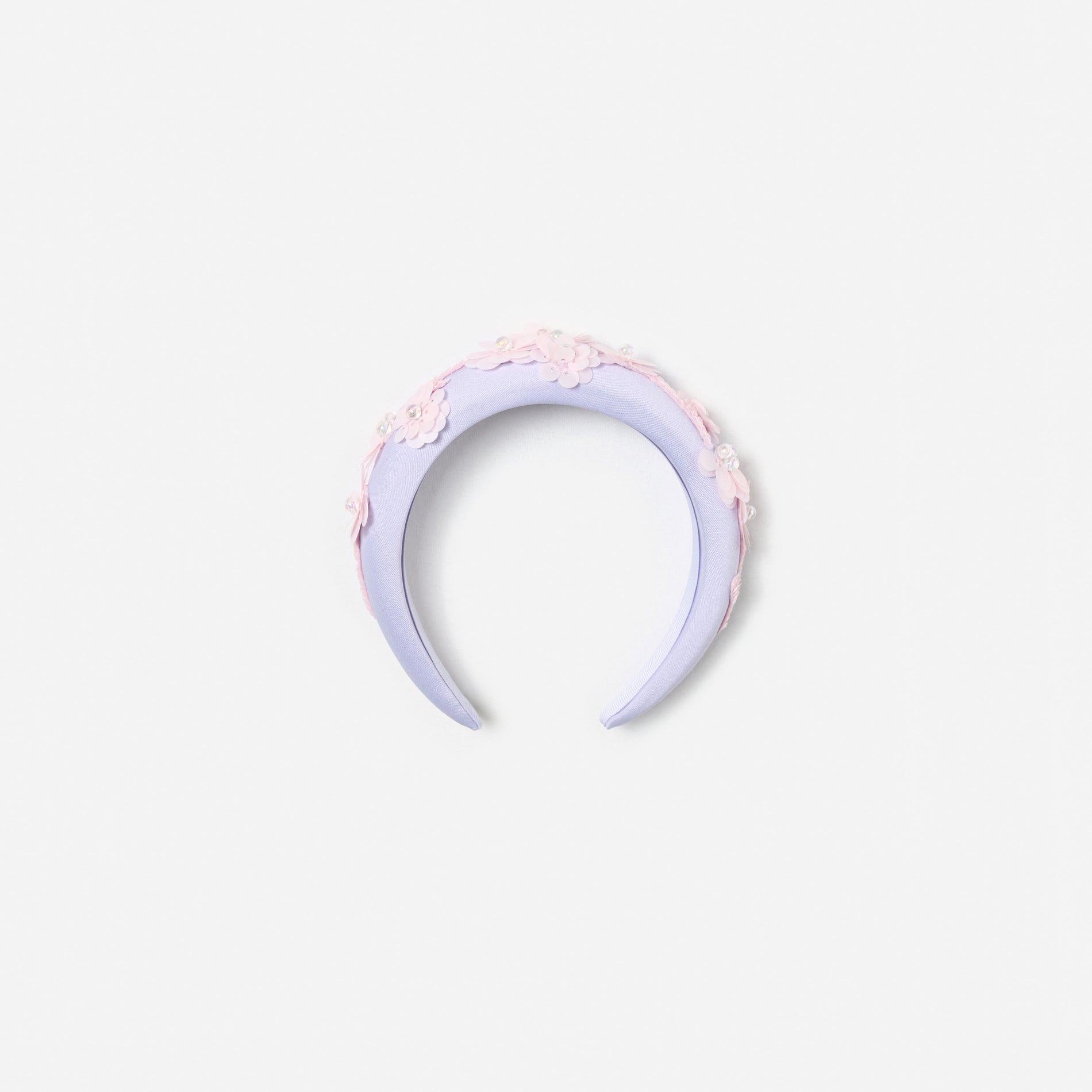 Lilac Flower Sequin Headband