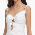 White Cotton Bodice Mini Dress