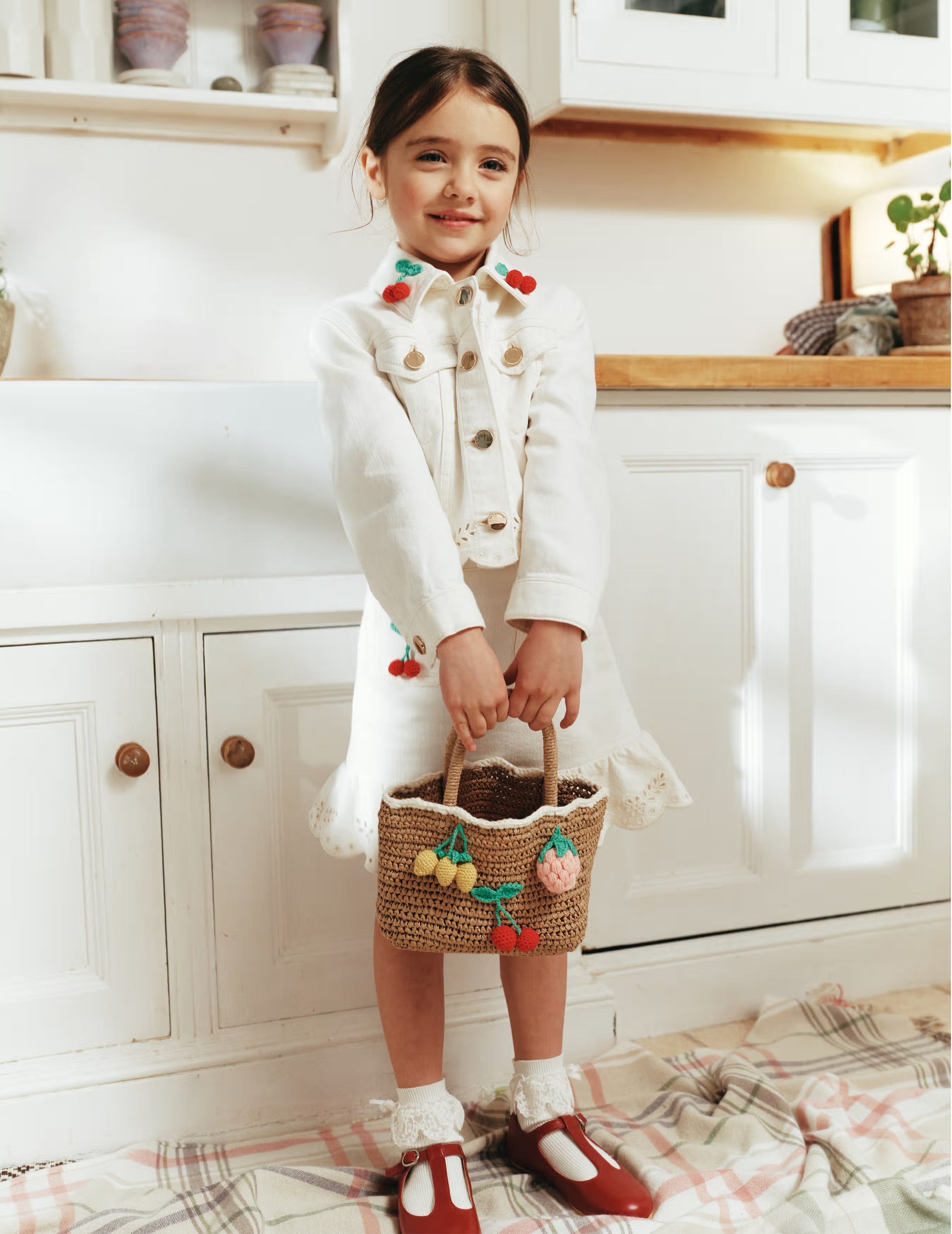 Raffia Fruit Tote Bag