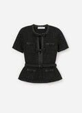 Black Sequin Knit Top