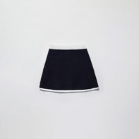 Navy Knit Mini Skirt