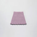 Lilac Crochet Knit Mini Skirt