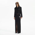 Black Boucle Cropped Jacket
