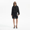 Black Boucle Oversized Jacket
