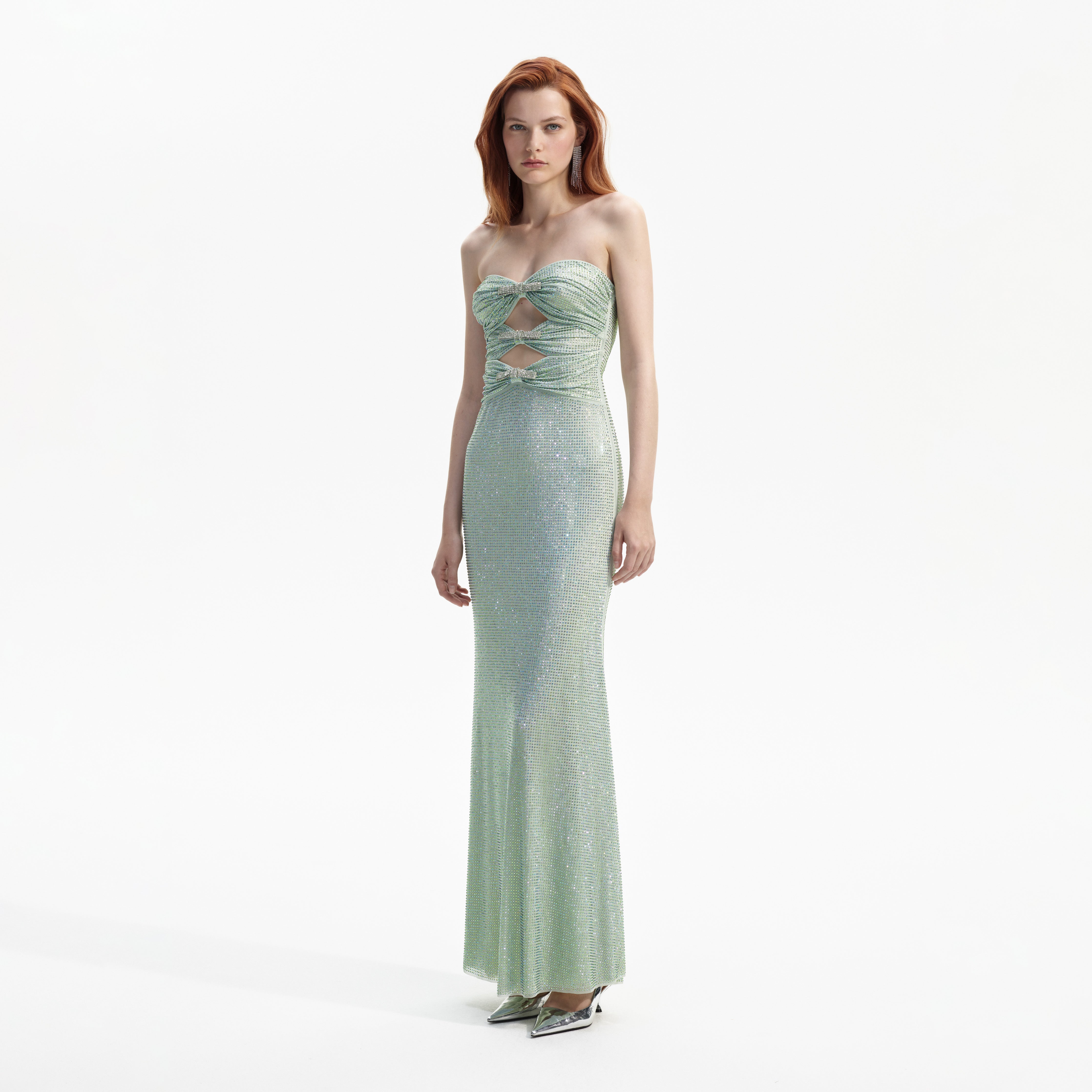 Self portrait strapless outlet dress