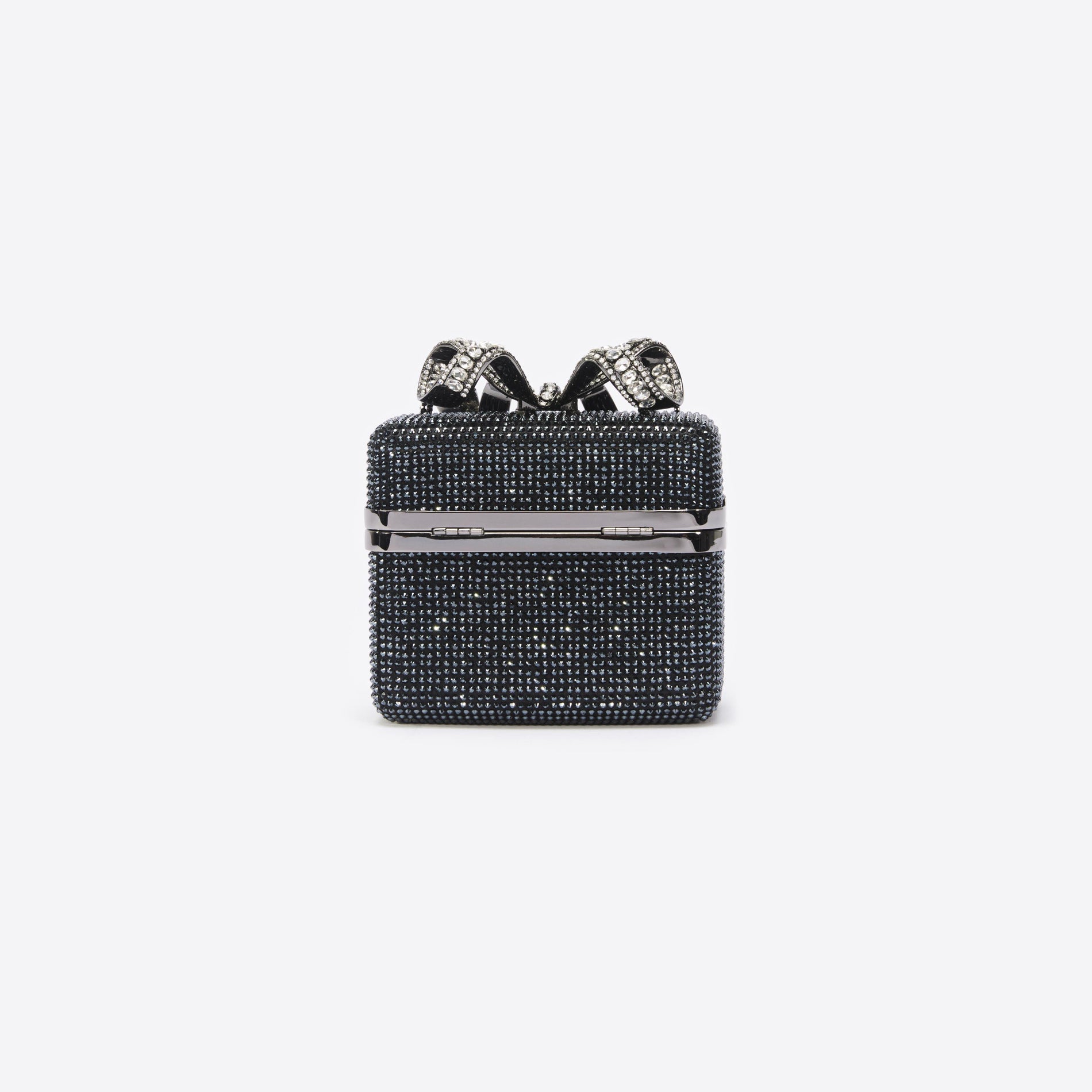 Black Rhinestone Vanity Bag