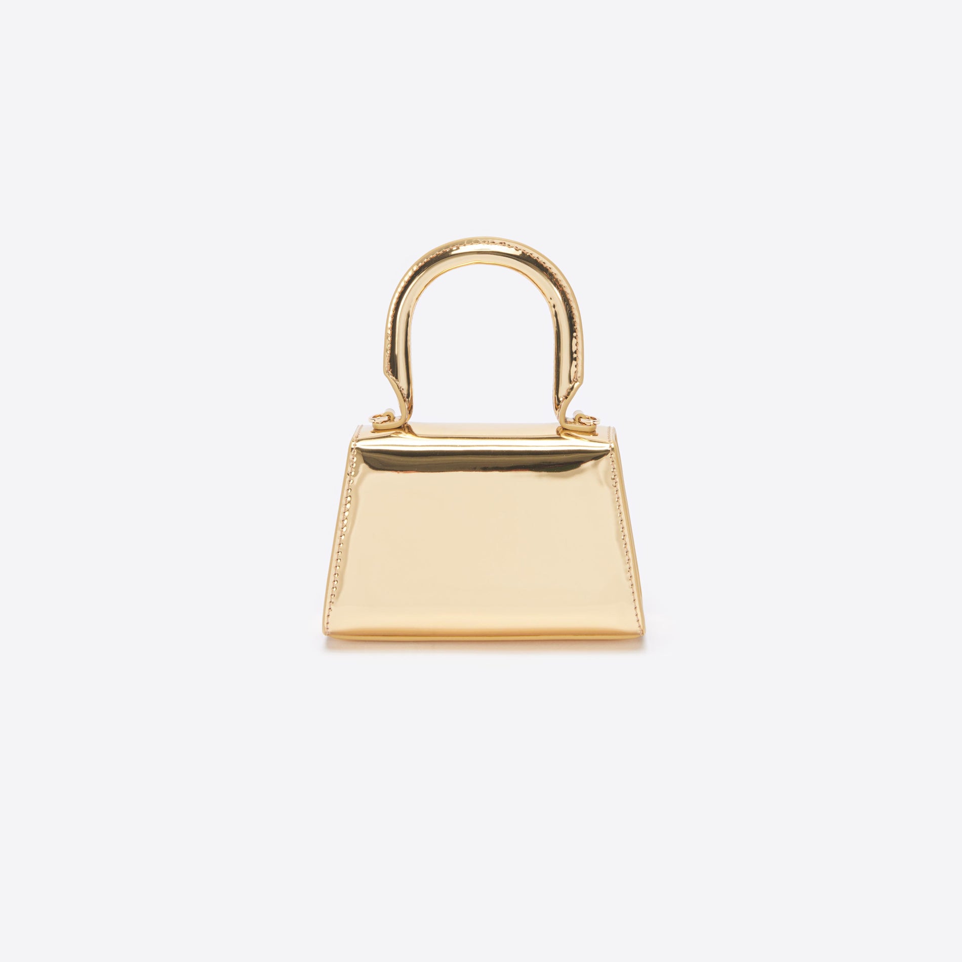Gold Metallic Micro Bow Bag
