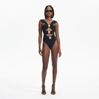 Black Cut-Out Swimsuit