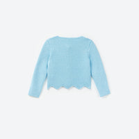Blue Sequin Knit Cardigan