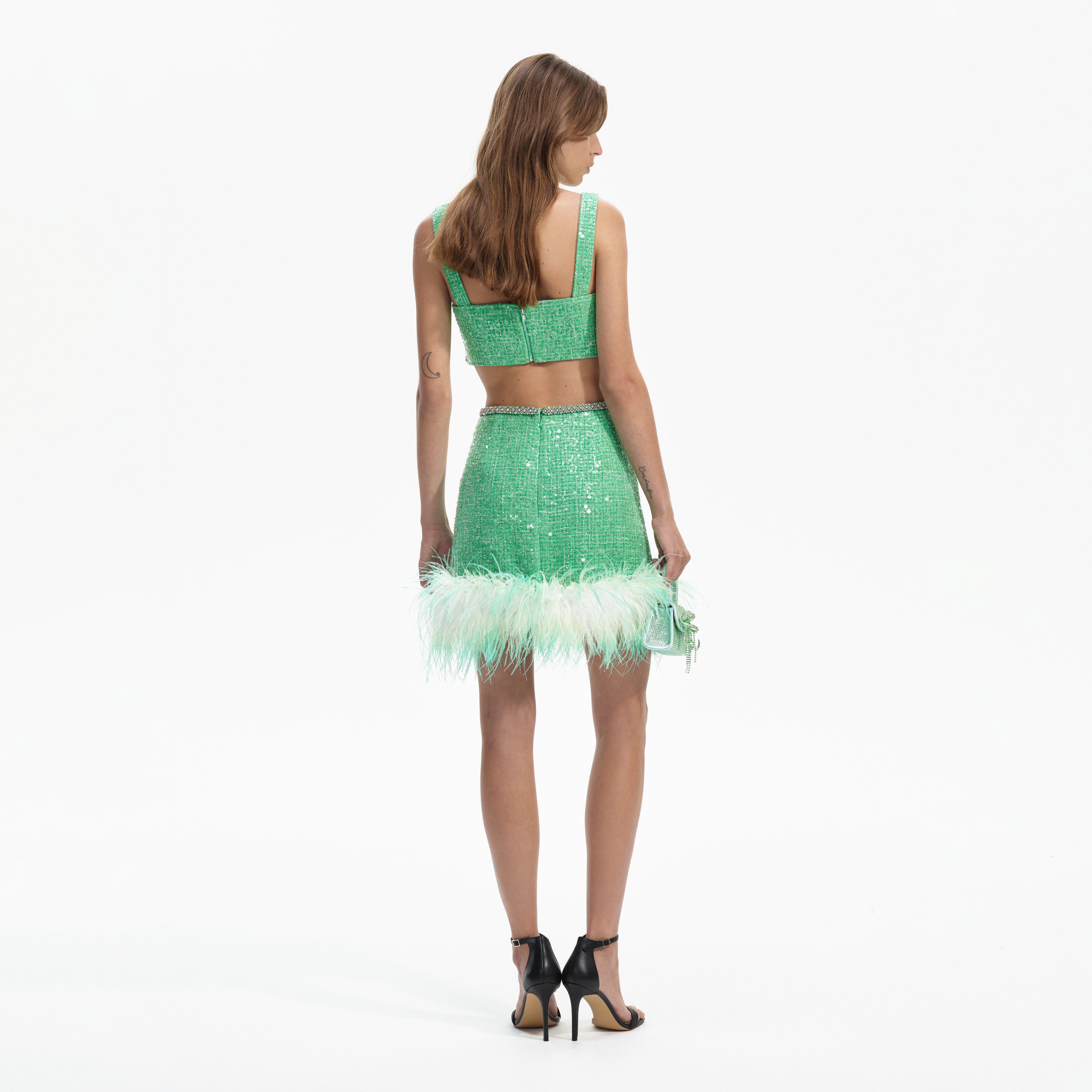 Feather green clearance skirt