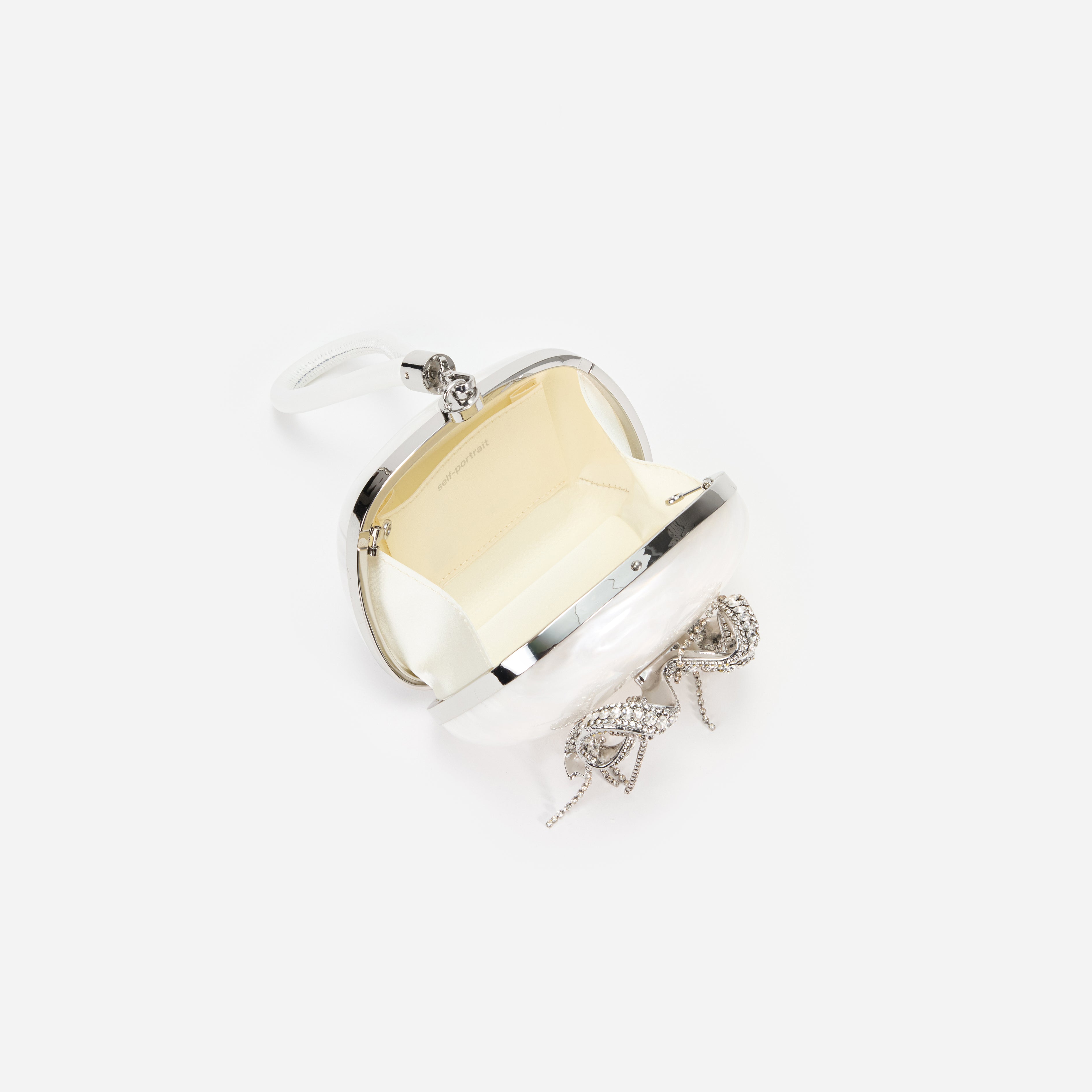 Pearl Top Handle Clutch Bag