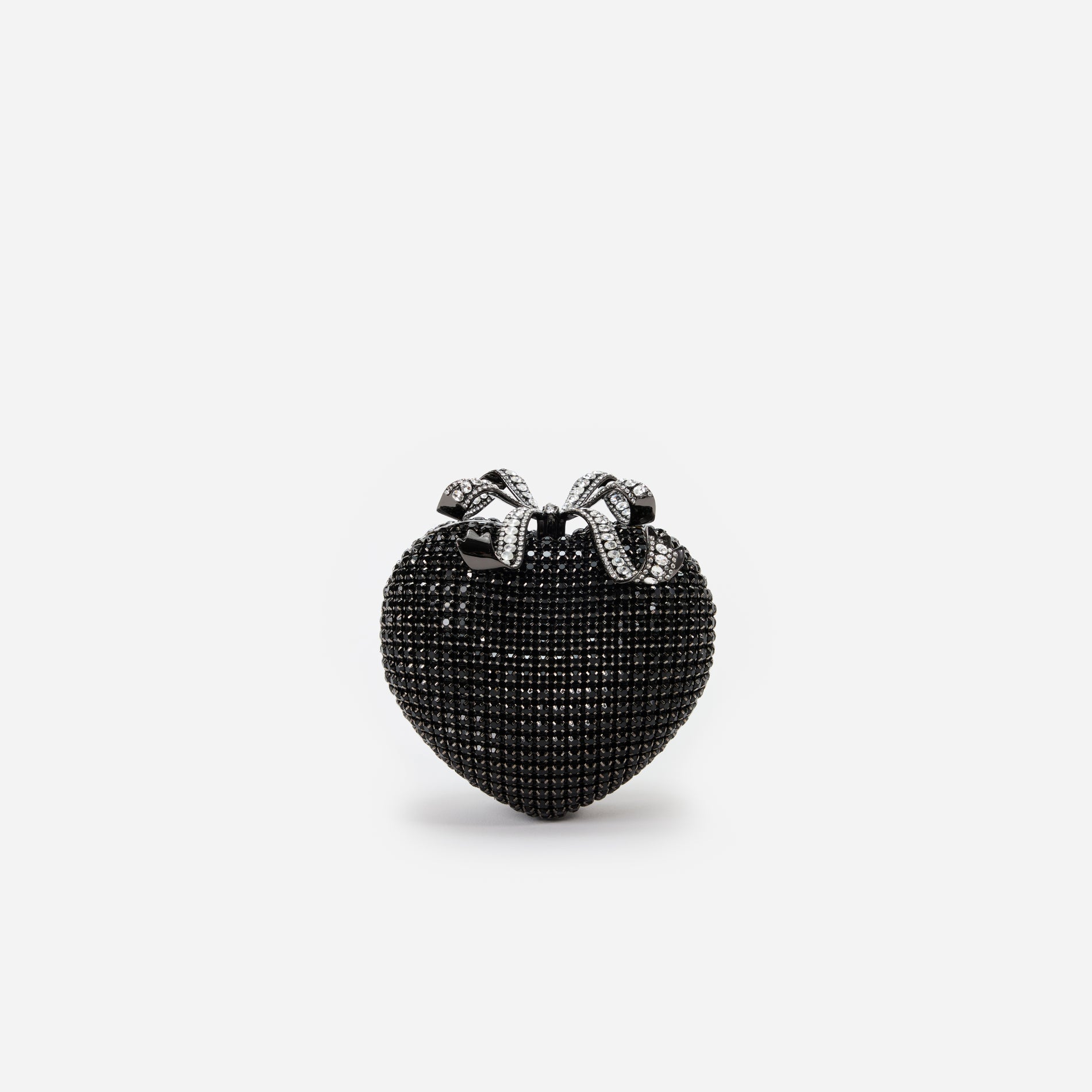 Black Crystal Heart Clutch