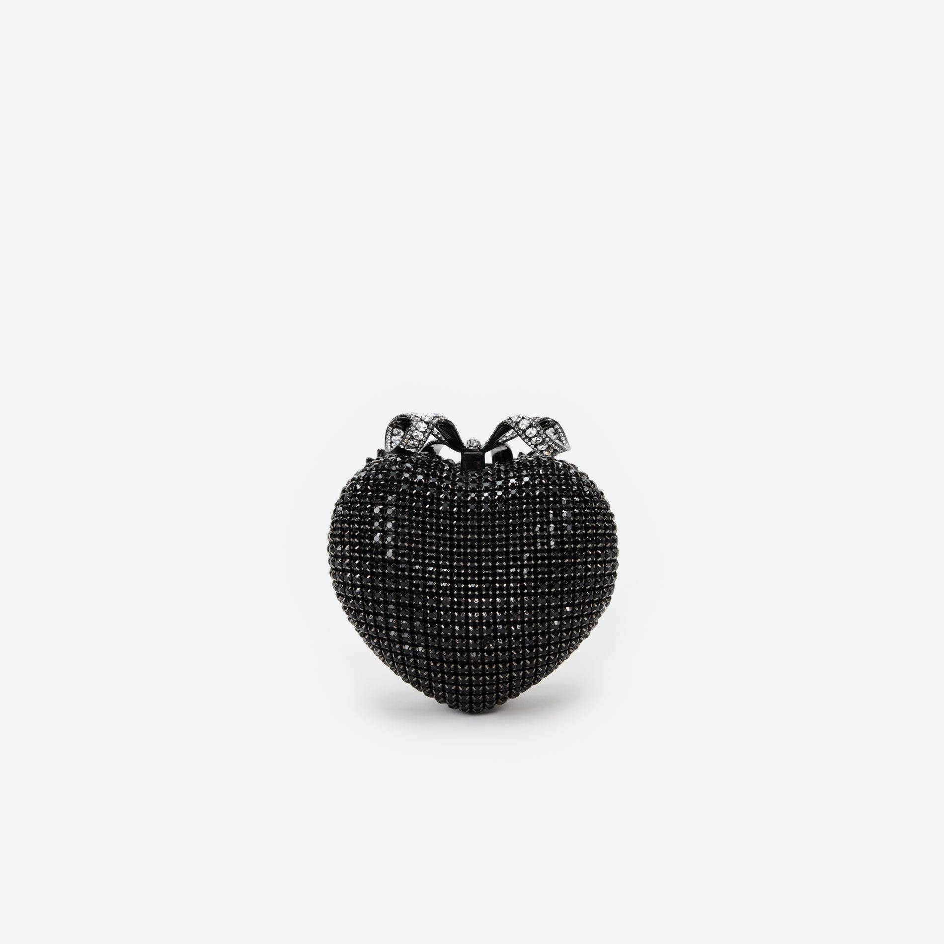 Black Crystal Heart Clutch