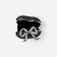 Black Crystal Heart Clutch