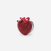 Red Crystal Heart Clutch