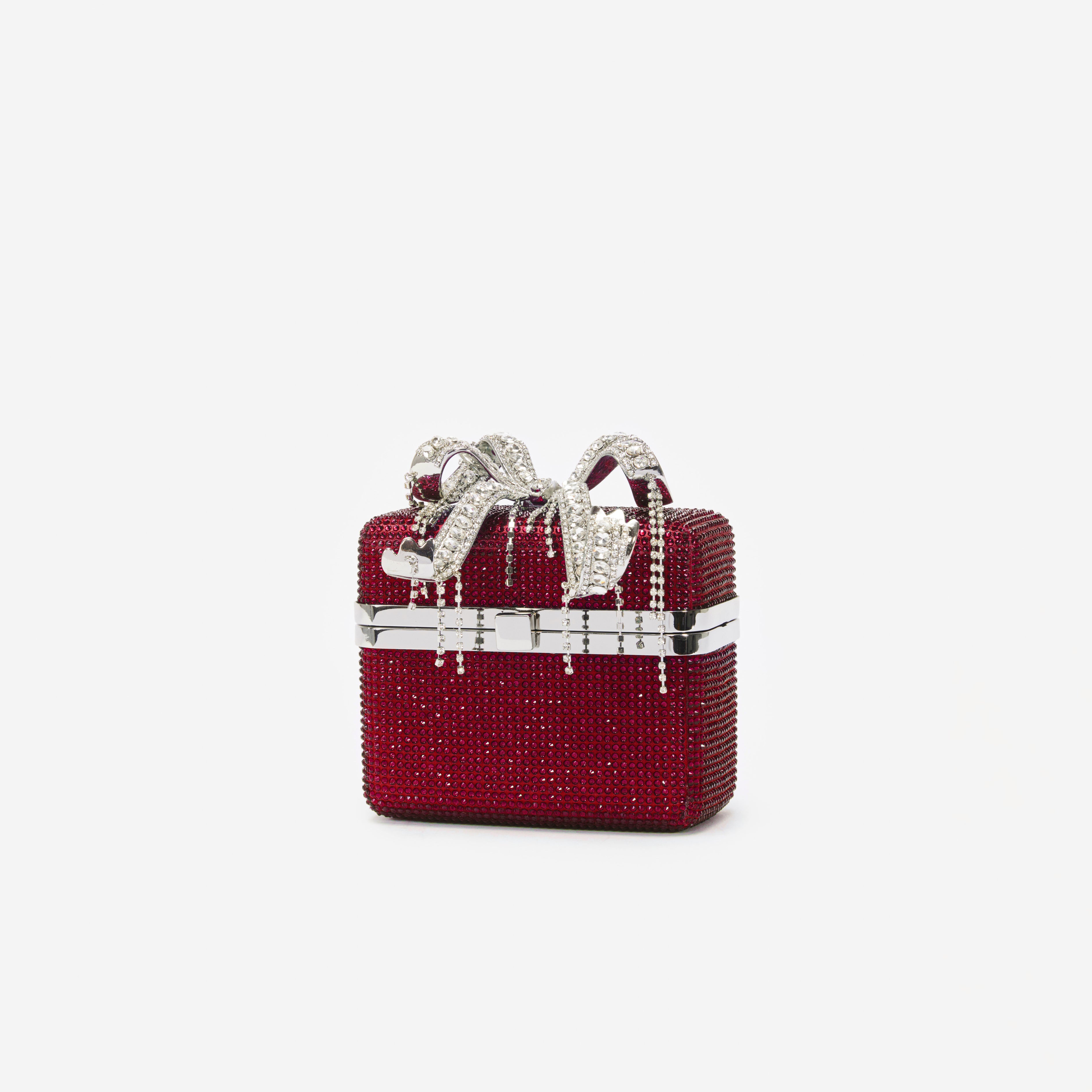 Burgundy Crystal Vanity Case