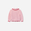 Pink Textured Heart Detail Cardigan