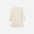 Cream Sequin Knit Dress