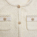 Cream Sequin Knit Dress