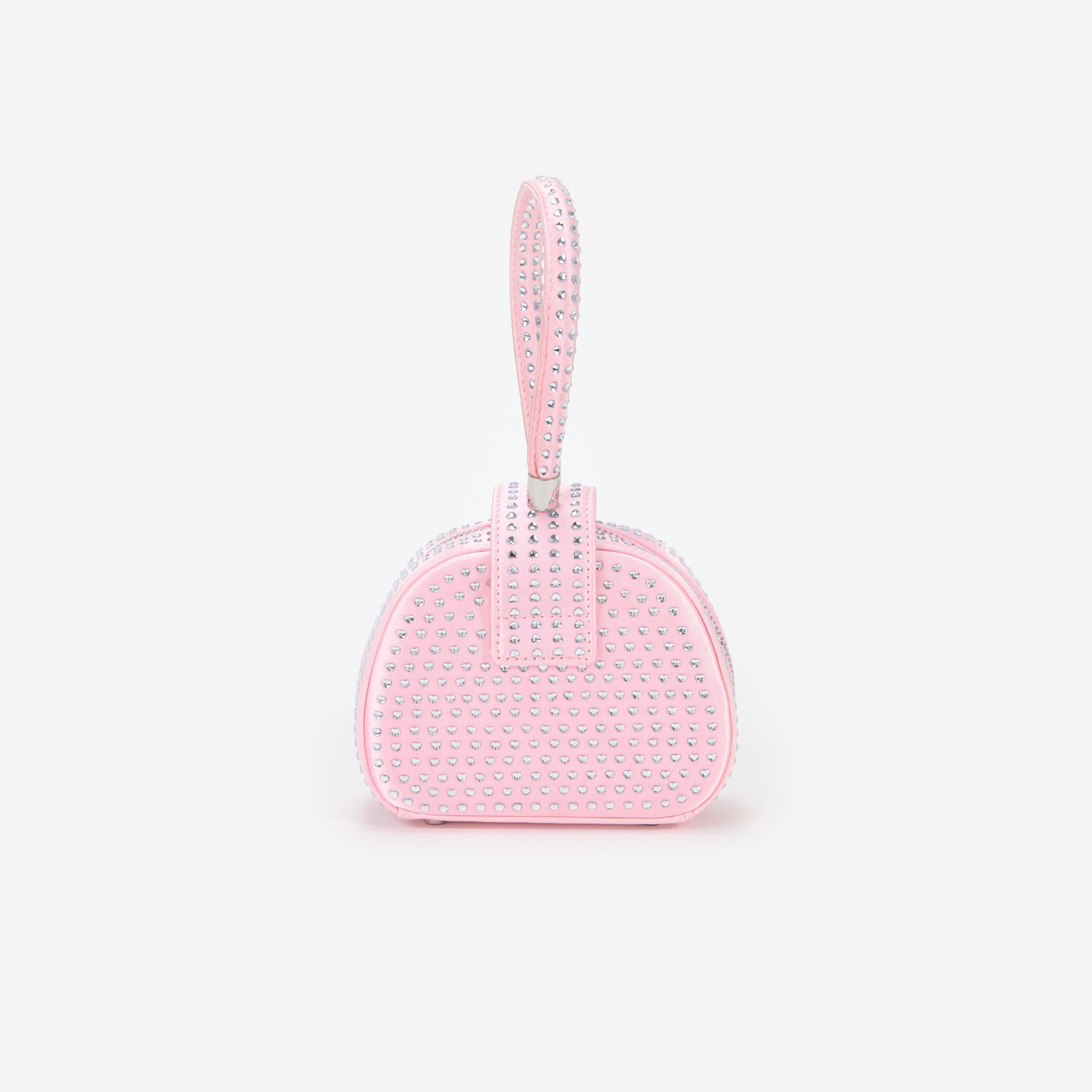 Pink Heart Rhinestone Bag