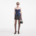 Denim Bandeau Top