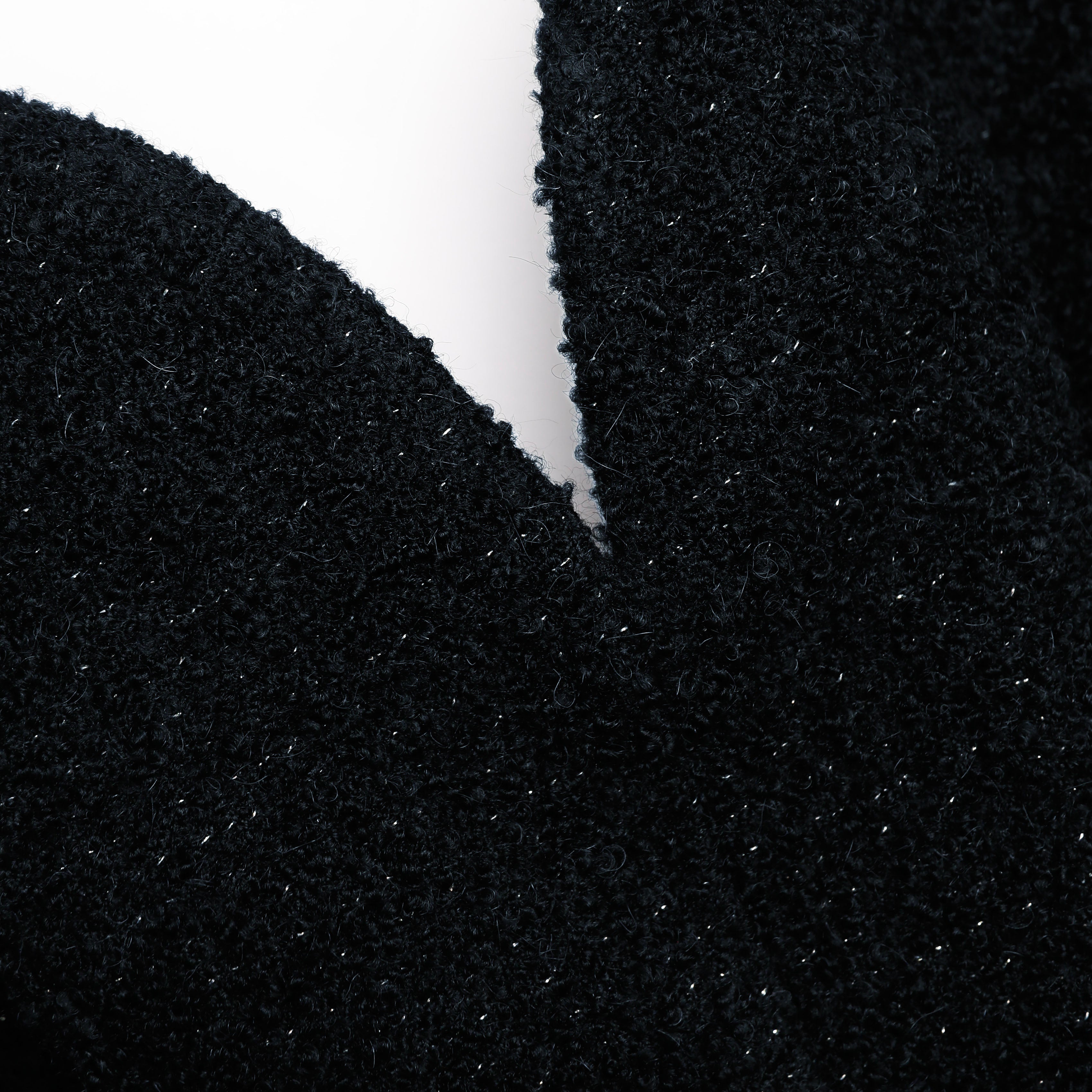 Black Boucle Midi Dress