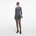 Grey Knit Playsuit Mini Dress