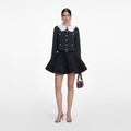 Charcoal Lace Collar Cardigan
