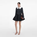 Charcoal Lace Collar Cardigan