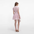 Pink Floral Lace  Mini Dress