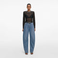 Black Organza Lace Top
