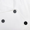 White Cotton Double Breasted Mini Dress