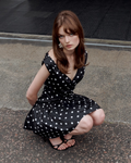 Black Polka Dot Cotton Mini Dress