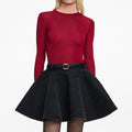 Burgundy Viscose Knit Top