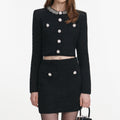 Black Crystal Trim Cardigan
