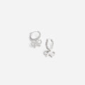 Crystal Bow Hoop Earrings