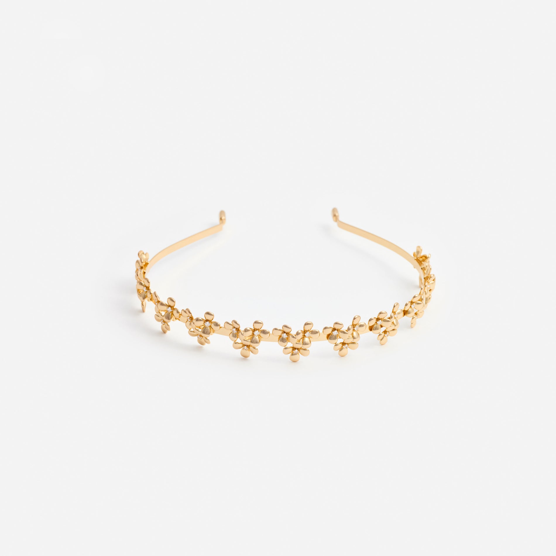 Gold Flower Cluster Headband