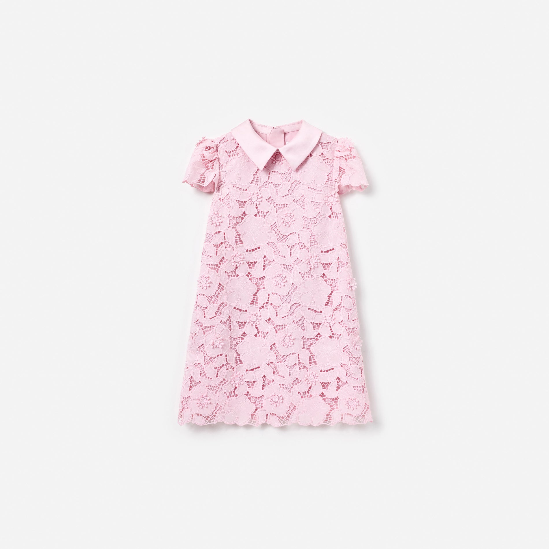 Pink Flower Lace Dress