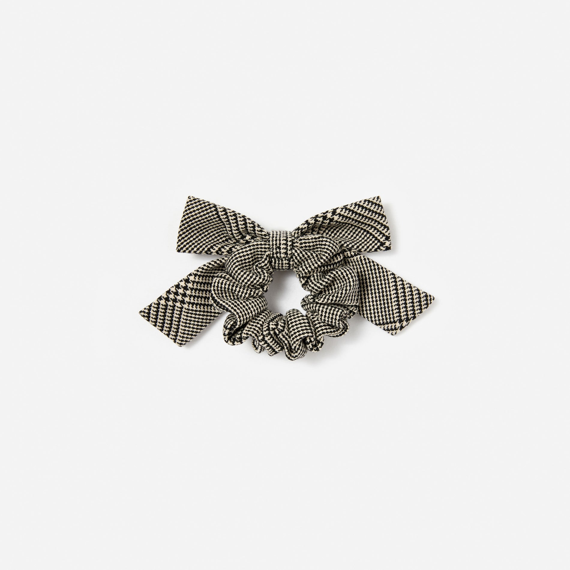 Black Check Hair Bow