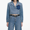 Cropped Denim Shirt