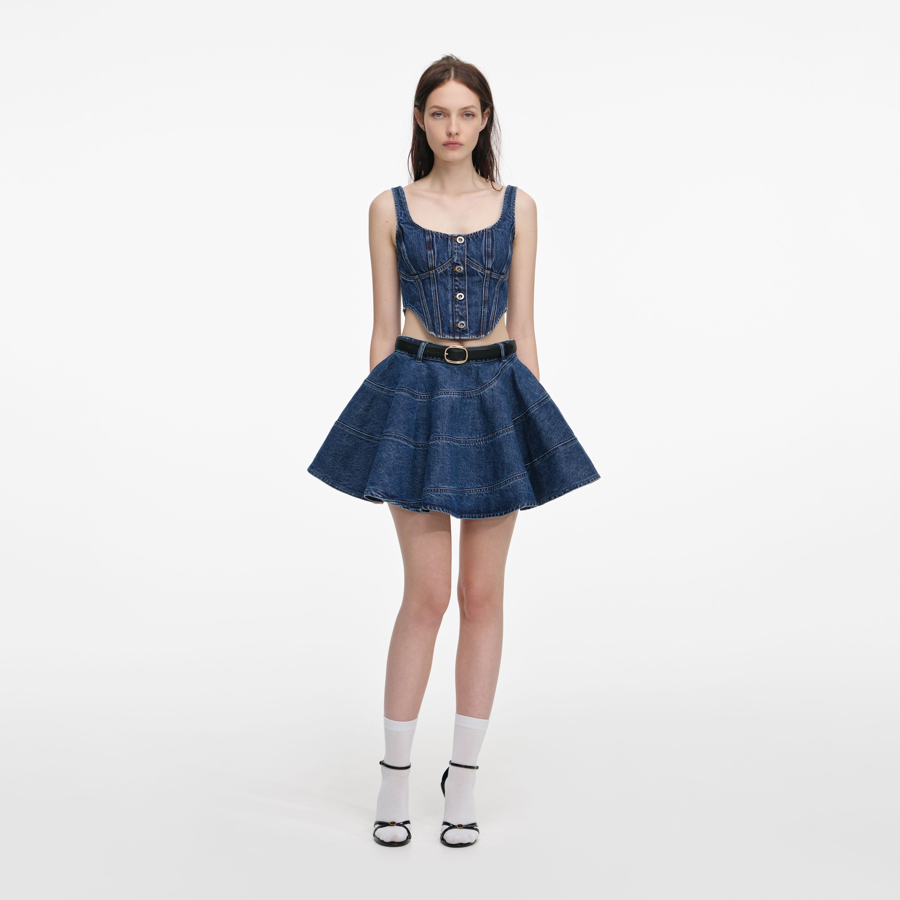 Denim Corset Top
