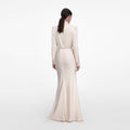 Champagne Satin Maxi Dress