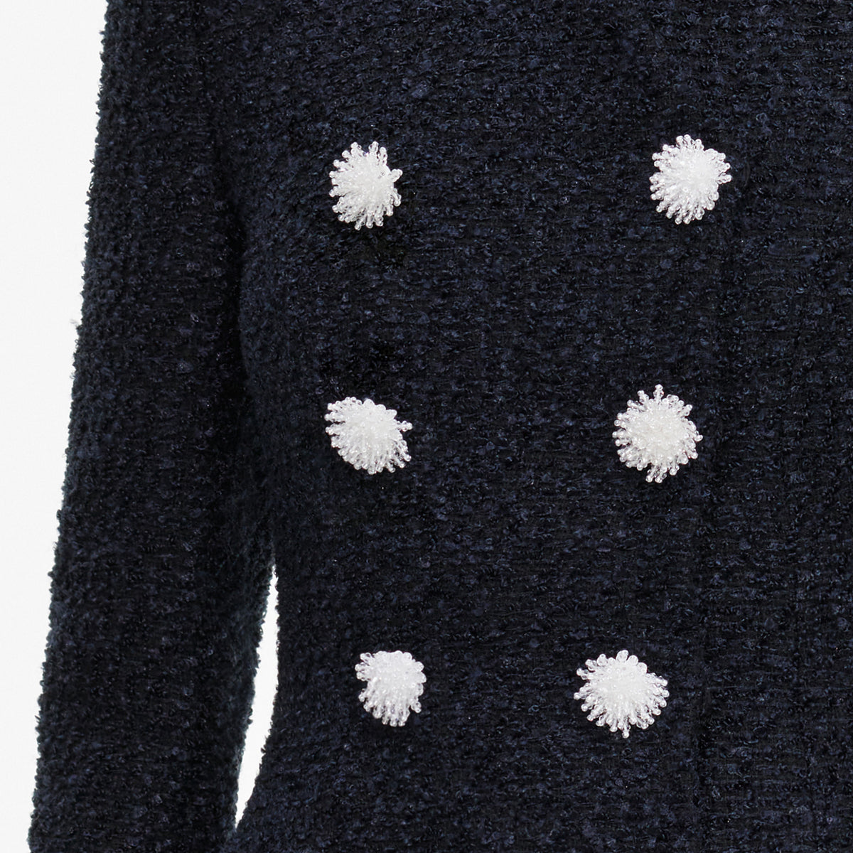 Navy Boucle Mini Dress