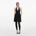 Black Boucle Mini Skirt