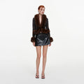 Black Faux Leather Mini Skirt
