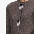Brown Fluffy Knit Cardigan