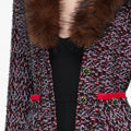 Multi Textured Knit Peplum Cardigan